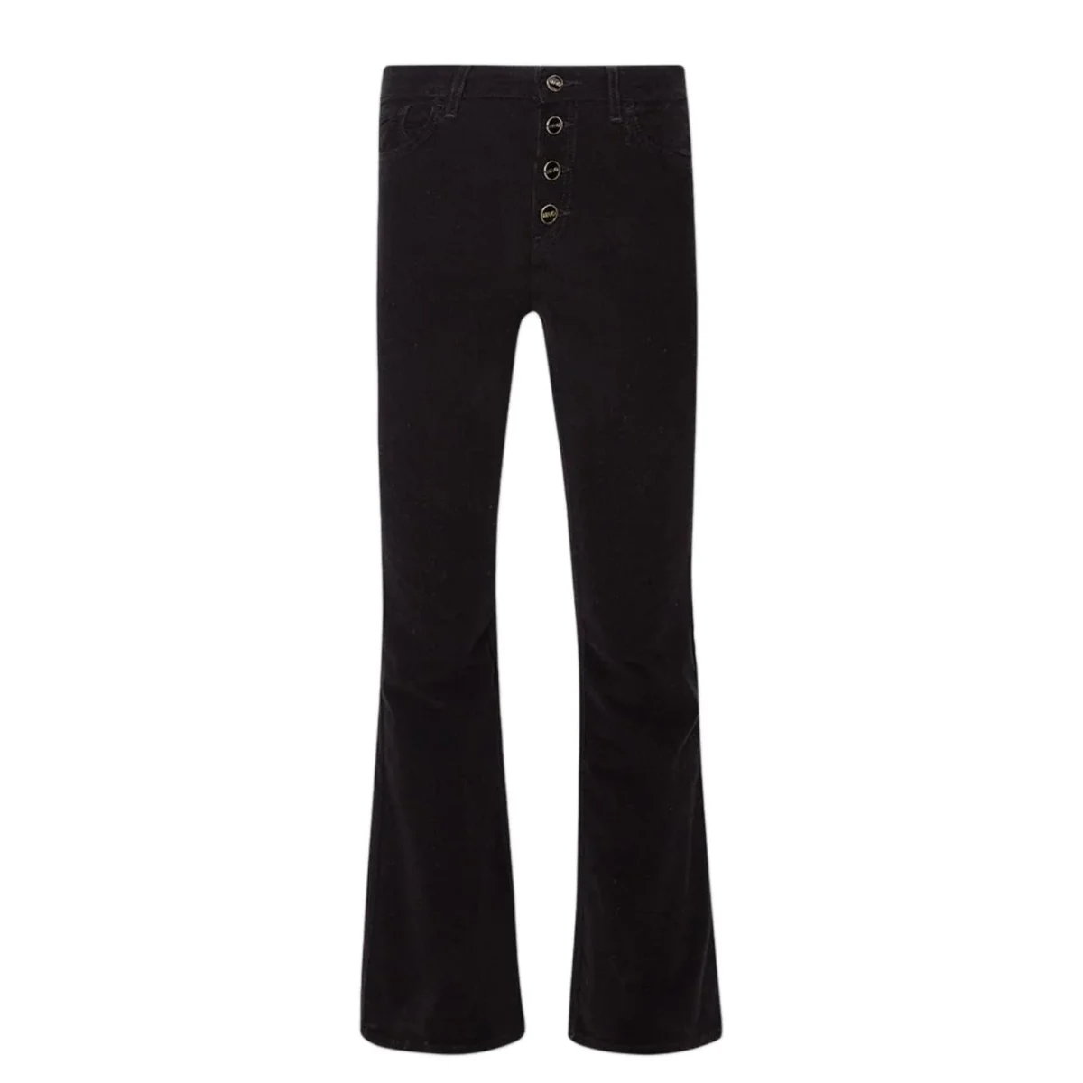 Pantalone Zampetta In Velluto Donna Nero - immagine 2