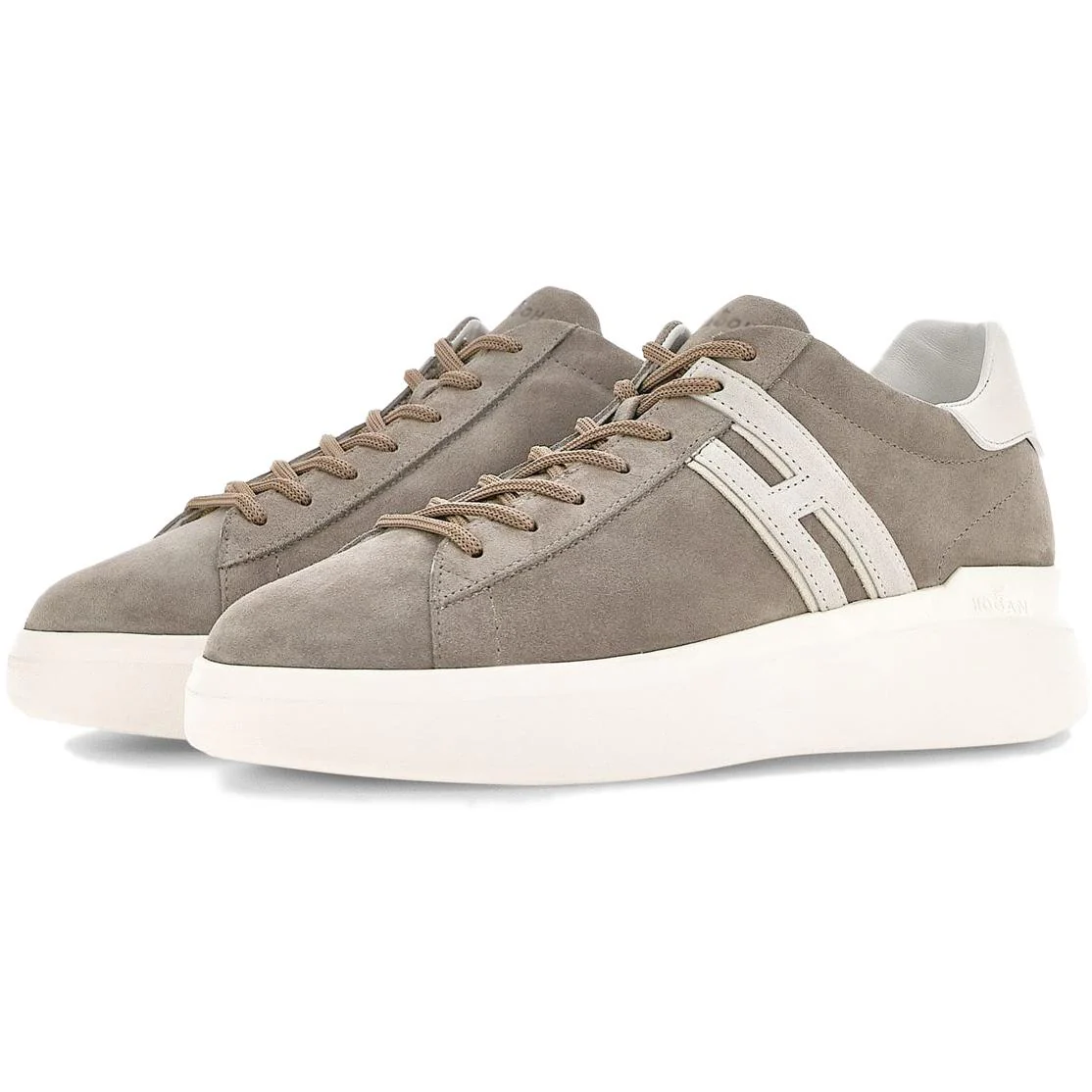Sneakers H580 Allacciato Slash Camoscio Uomo Marrone - immagine 2