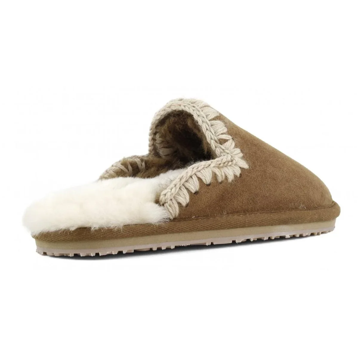 Slippers Suede Eskimo Stitch Donna Cognac - immagine 4