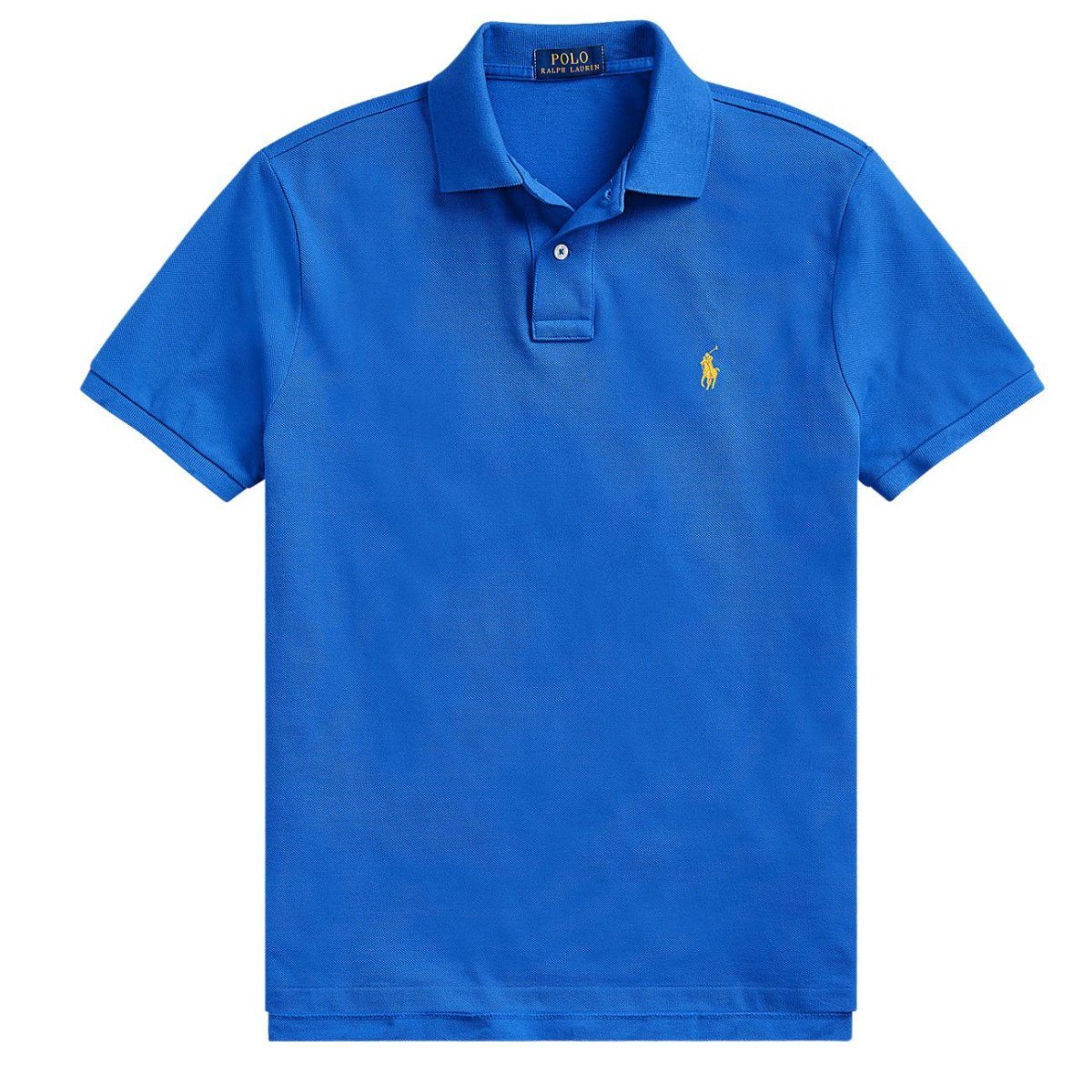 Polo Slim Fit Mesh Uomo Blu Iris - immagine 2