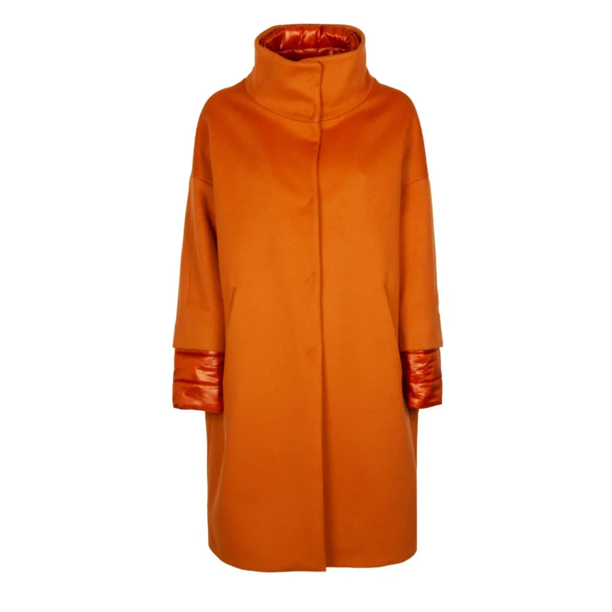 Cappotto Luxury Wool Donna Arancio - immagine 2