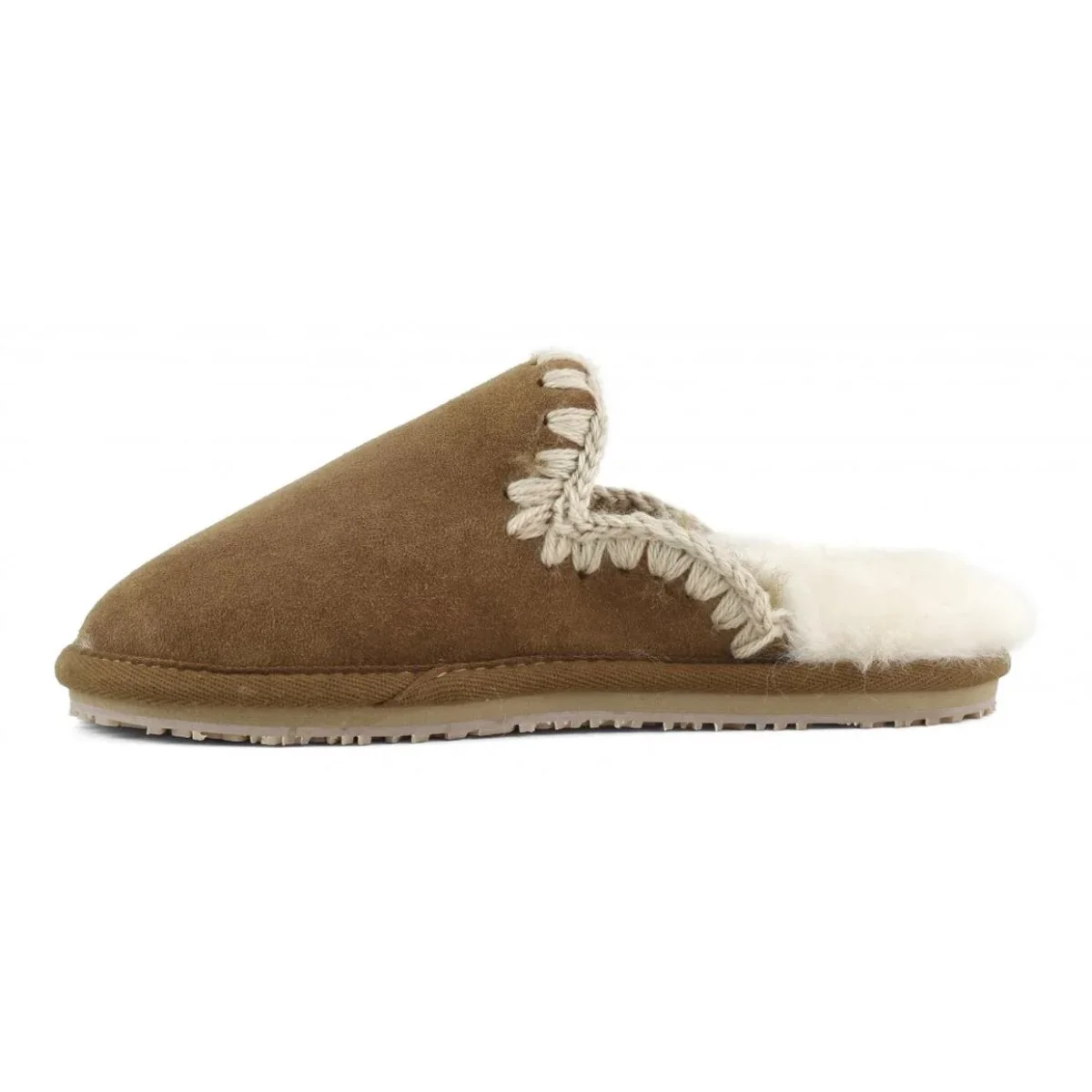 Slippers Suede Eskimo Stitch Donna Cognac - immagine 2