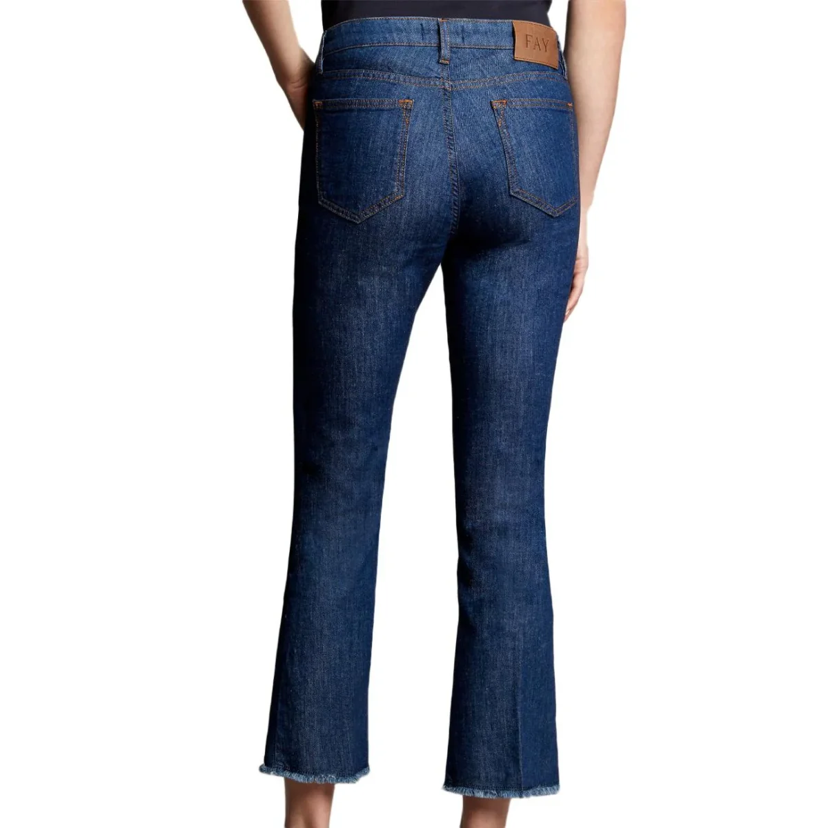 Pantalone Denim Cropped Donna Bluette Chiaro - immagine 4