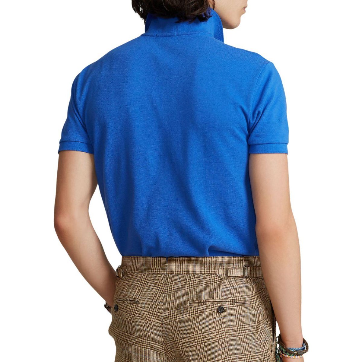 Polo Slim Fit Mesh Uomo Blu Iris - immagine 4